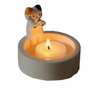 Agwuoetr Portavelas de Gatito de, Candelabro de Calentando Patas, Soporte de Caja de Almacenamiento Hecho A Mano DIY, DecoracióN del Hogar B