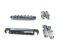 Agwuoetr Puente de Guitarra EléCtrica, TamañO EstáNdar de 6 Cuerdas LP Puente de Guitarra Juego Completo Puente Stud Accesorios de Guitarra de AleacióN de Zinc