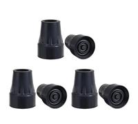 Agwuoetr Puntas de Muleta, Puntas de BastóN de Goma Antideslizantes de Alta Resistencia de 3/4 Pulgadas, Tapas de Repuesto para Pies de BastóN, Almohadillas de Muleta, 6 Piezas