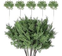 Agwuoetr Ramas NavideñAs Falsas de Pino, Cedro y Enebro, Ramas de Cedro Artificiales de 16,5 X 9 Pulgadas, PúAs de Ramitas de Cedro Artificiales (12 Piezas)
