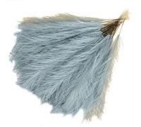 Agwuoetr Ramo de Pampas de CañA Artificial, Hierba de Pampas Artificial de 16,9 Pulgadas, Hierba de Pampas, DecoracióN, Gris Cian