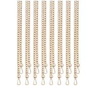 Agwuoetr Reemplazo de Cadena de Bolso, Paquete de 8 para Billetera, Cadena para Bolso de Hombro, para Bolso, Cadena para Bolso de Hombro DIY, 47 Pulgadas, Dorado