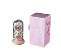 Agwuoetr Regalo de Galaxia, Rosa Infinita en CúPula de Cristal con Cadena de Luz LED en de Cristal, Mujeres