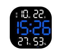 Agwuoetr Reloj de Pared de 13 Pulgadas Brillo Control Remoto Ajustable Reloj Digital LED Reloj Despertador Dual ElectróNico Sala de Estar-B