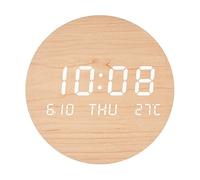 Agwuoetr Reloj de Pared LED Reloj PortáTil Sala de Estar Hogar Dormitorio Reloj Silencioso Estilo Escandinavo Reloj de Pared de Moda,B