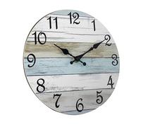 Agwuoetr Reloj de Pared Reloj de BañO, Relojes de Pared RúSticos con Pilas, Reloj Costero de Madera Silencioso Que No Hace Tictac, DecoracióN del Hogar