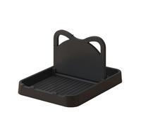 Agwuoetr Reposacucharas con Soporte para Tapa, Soporte para Cuchara Plegable para Encimera de Cocina, Soporte para Tapa de Olla de para Cucharas, Negro