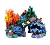 Agwuoetr Resina de Acuario, Planta de Coral, Concha, Arrecife, Cueva de MontañA, Adorno, DecoracióN de Pecera