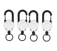 Agwuoetr RetráCtil de Alta Resistencia, 4 Soportes de Credencial RetráCtiles, Carrete de Credencial de IdentificacióN RetráCtil Clips de Carrete de Alta Resistencia ()