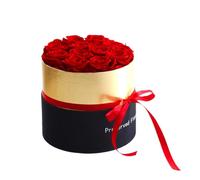 Agwuoetr RomáNtico una Rosa en Caja Regalos Esposa Rosa Real Juego de Regalo de Flores Preservadas DecoracióN del Hogar DíA de San ValentíN Boda-B