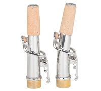 Agwuoetr SaxofóN Soprano Cuello Recto/Cuello Curvo Dos Paquetes 16,7 Mm Juego de Cuello de LatóN