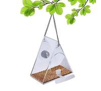 Agwuoetr Smart Bird House Pet Feeder AcríLico con CáMara Home Pet Bird Feeder Transparente 1080P HD FáCil InstalacióN B