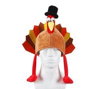 Agwuoetr Sombrero de Festival Color Vibrante Suave Fiesta TemáTica Sombrero de Pavo Asado Sombrero de AccióN de Gracias Suministros para Fiestas