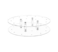 Agwuoetr Soporte de ExhibicióN de AcríLico para Pasteles, Soporte para Paletas Cuadrado Transparente de 16 Orificios para Bodas, Baby Showers, Aniversarios de CumpleañOs A