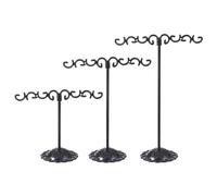 Agwuoetr Soporte para Aretes, 3 Piezas Soporte para Aretes Soportes de ExhibicióN para Aretes Organizador de Almacenamiento Estante de Metal para JoyeríA FotografíA Collar B