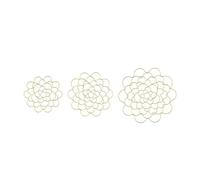 Agwuoetr Soporte para Arreglos Florales, Soporte para Arreglos Florales, de Ramo, Tapa de Flores de Metal Dorado Reutilizable, Suministros 3 Piezas