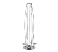 Agwuoetr Soporte para CáPsulas de Café Soporte para CáPsulas de Café Almacenamiento de ExhibicióN Giratorio Soporte de Metal Rejilla Enchapada Estante de Café Giratorio Curvo Inoxidable