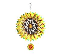 Agwuoetr Sunflower Wind Spinners-12 Pulgadas 3D Reflective Hanging Wind Spinners 3D Garden Sculpture Spinners DecoracióN Colgante al Aire Libre