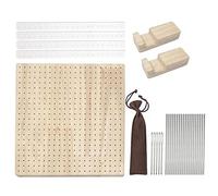 Agwuoetr Tablero de Bloqueo de Madera Tablero de Ganchillo Cuadrado ElaboracióN con PequeñOs Agujeros Tapete de Bloqueo Tablero de Bloqueo para Tejer Ganchillo