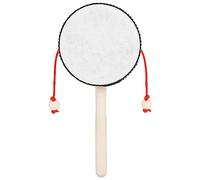 Agwuoetr Tambor Sonajero de Madera Con Manivela para NiñOs, Material DidáCtico para EducacióN Temprana, Instrumento Musical, Pandereta de 4 Pulgadas