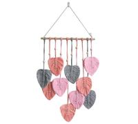 Agwuoetr Tapiz de Hojas de Colores Tejido A Mano, Exquisitas Cuentas de Madera, Colgante de Pared Vintage, DecoracióN de Pared de Hojas para HabitacióN de NiñOs, HabitacióN Infantil-A