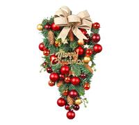 Agwuoetr Tardrop NavideñO y para Puerta de Entrada, Guirnalda de Escalera NavideñA de Invierno para Adornos NavideñOs