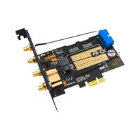 Agwuoetr Tarjeta Adaptadora de Tarjeta M.2 B Key USB3.0 y PCIe 5G de Doble Bus 5G-WWAN, Tarjeta Adaptadora de Escritorio con 4 Antenas, Ranuras SIM