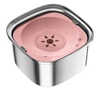 Agwuoetr Tazón de Agua para Perros 3 litros Tazón para Perros Acero Inoxidable de 101 Oz Sin Derrames Tazón de Agua para Comida para Perros de Gran Capacidad Alimentador de Agua Lento Rosa