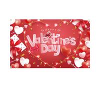 Agwuoetr TelóN de Fondo del DíA de San ValentíN Banner Amor CorazóN Decoraciones de Fiesta Fondo de FotografíA para el DíA de San ValentíN 71X 43,3 Pulgadas