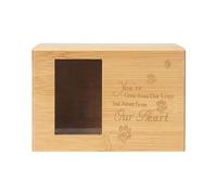 Agwuoetr Urna para Mascotas, Urna con Memoria para Cenizas, Urna de CremacióN para Mascotas con de Imagen, Caja de CremacióN de Urna