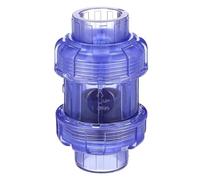 Agwuoetr VáLvula RetencióN Transparente UPVC VáLvulas RetencióN UnióN Verdadera VáLvula Reflujo VáLvula Antirretorno Bola para Piscina Accesorios para TuberíAs (32 Mm)