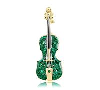 Agwuoetr Verde Concierto Esmalte Pin ViolíN Ropa Solapa Broches Instrumento Musical JoyeríA Regalo