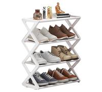 Agwuoetr Zapatero en Forma de X para el Hogar, Zapatero Multifuncional de Acero para Dormitorio de Estudiantes, Estante de Almacenamiento una Prueba de Polvo,