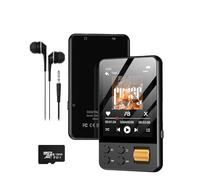 AGXOV 128GB Reproductor MP3 con Bluetooth 5.4, 2.4 Pulgadas Pantalla táctil MP4 Reproductor, Reproductor de música Android Compatible con Radio FM, Lector de E-Books (Negro)