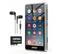 AGXOV 144GB Reproductor MP3 con Bluetooth y Wi-Fi, 4,02 Pulgadas Pantalla Táctil MP4 Player, Reproductor de Música Android con Spotify, Amazon Music, Deezer, Radio FM, Lector de E-Books, Plata