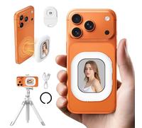 AGXOV Selfie Pantalla para Teléfono, Pantalla Magnetica Selfie Compatible con iPhone & Android, Sin demora Monitor Selfie para Vlog, TikTok, LiveStream, Teleprompter para Movil