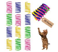 AGYM Juguetes de Primavera para Gatos, Disponibles en 60 o 30 Paquetes, bobinas de Resorte de plástico Coloridas y duraderas Que atraen a los Gatos para Matar, morder, Cazar