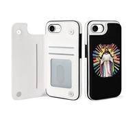 Ah Men - Funda tipo cartera con tapa para iPhone 16 E, diseño de Cristo Gay y Cristo Gay, con tarjetero