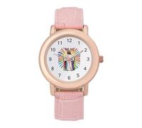Ah Men Funny LGBT Gay Jesus Rainbow Christian - Reloj de pulsera para mujer, elegante, analógico, de cuarzo, correa de piel