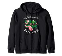 Ah Sure Look It Flockers Irish Flamingo St Pattys Day Cita Sudadera con Capucha