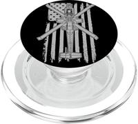 AH64 Apache Helicóptero Militar Bandera Americana AH64 PopSockets PopGrip para MagSafe