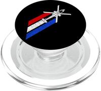 AH64 Helicóptero Apache Rojo Blanco Azul Contrails Apache PopSockets PopGrip para MagSafe