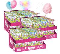 AHA Algodón de azúcar 7 colores 72 x 20 g en vaso, calidad premium, 7 sabores como en la feria para fiestas, casa, jardín, fiesta