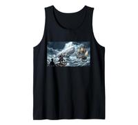 Ahab se enfrenta a la Ballena Blanca Moby-Dick Camiseta sin Mangas