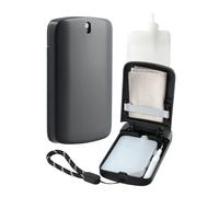 AHABIPERS Limpiador de Pantalla Portátil Kit, Limpia Pantallas con 1 Paño de Microfibra, 1 Bolígrafo Limpiador de Auriculares y 2X19ml Recambio Spray para Teléfonos, Todo Gafas y Displays - Negro