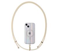 AHABIPERS Silicona Cordon para Movil Universal, Cordón Correa para Teléfono Ajustable con Parche, Cadena de Teléfono Celular para iPhone/Xiaomi y Todos Los Teléfonos Inteligentes - Cisne Blanco
