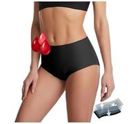 Ahagogo Periodo Bikinihose Damen Menstruation Auslaufsichere Badeshorts Periodo Bikini Bottoms Periodo Bragas Cintura Media para Adolescentes Niñas, Negro , XXXL