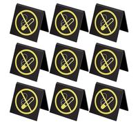 AHANDMAKER 10 letreros acrílicos de doble cara para no fumar para mesa de tienda de campaña, indicador de logotipo de escritorio para no fumar, no fumar, letrero de mesa para restaurantes, oficinas,