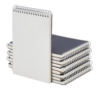 AHANDMAKER 10 Pack Graph Paper Notebook, A5 Top Spiral Notebook, 80 Sheet | Bloc de notas de cuadrícula de 21,1 x 14 cm, bloc de notas de tapa dura, página de doble cara para escuela, estudiantes