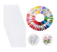 AHANDMAKER 10 piezas de papel de bordado soluble en agua de 7.9 x 11.4 pulgadas, con hilo de bordado de poliéster de 6 capas, papel estabilizador imprimible adecuado para bordados a mano y a máquina